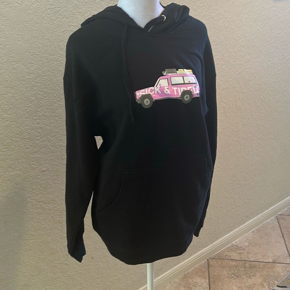 AntiSocial Social Club Unisex Size S Sick & Tired Hoodie Sweatshirt Black NWT